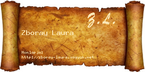 Zboray Laura névjegykártya